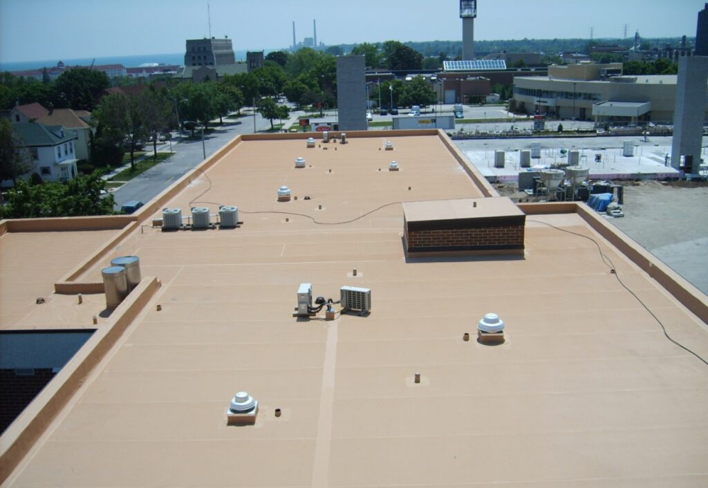 Ideal Roofing and Construction commercial roof after installation